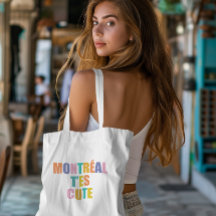 Montreal city typography modern colorful