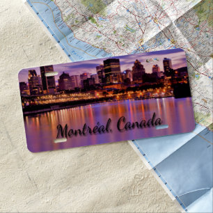 Montreal Cityscape License Plate