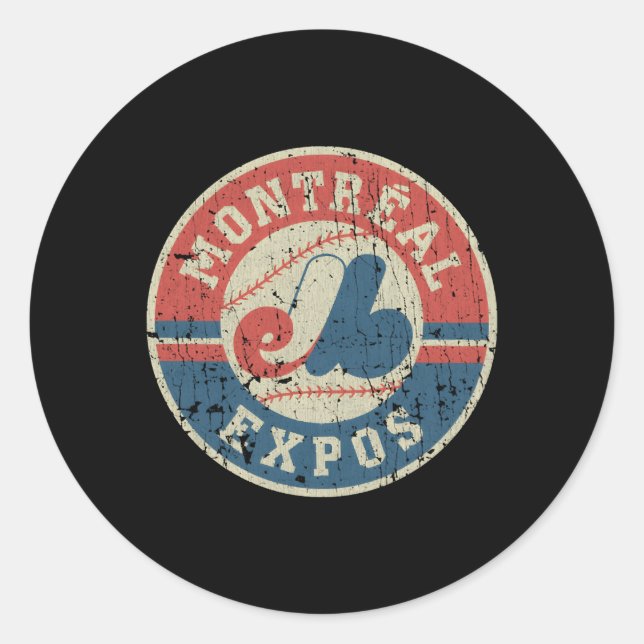 Montreal Expos Classic Round Sticker (Front)