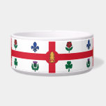 Montreal Flag on Pet Bowl<br><div class="desc">Celebrate your pet’s connection to one of Canada’s most iconic cities with this stylish pet bowl featuring the official flag of Montreal, Canada. Combining functionality with patriotic flair, this durable bowl adds a meaningful touch to your furry friend’s mealtime routine. The design showcases the flag of Montreal, prominently displaying the...</div>