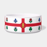 Montreal Flag on Pet Bowl<br><div class="desc">Celebrate your pet’s connection to one of Canada’s most iconic cities with this stylish pet bowl featuring the official flag of Montreal, Canada. Combining functionality with patriotic flair, this durable bowl adds a meaningful touch to your furry friend’s mealtime routine. The design showcases the flag of Montreal, prominently displaying the...</div>