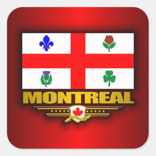 Montreal Flag Square Sticker