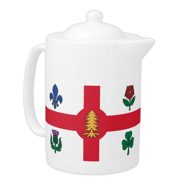 Montreal Flag Teapot (Left)
