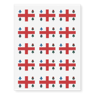 Montreal Flag Temporary Tattoos
