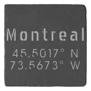 Montreal Latitude Longitude Trivet
