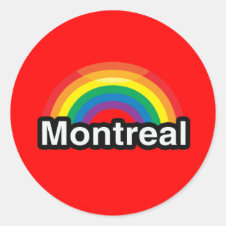 MONTREAL LGBT PRIDE RAINBOW CLASSIC ROUND STICKER