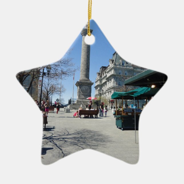 Montreal Old Port Ceramic Ornament (Front)