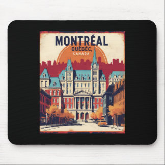Montreal Quebec Canada 1950s Vintage Travel Touris Mouse Pad