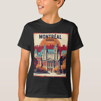 Montreal Quebec Canada 1950s Vintage Travel Touris T-Shirt
