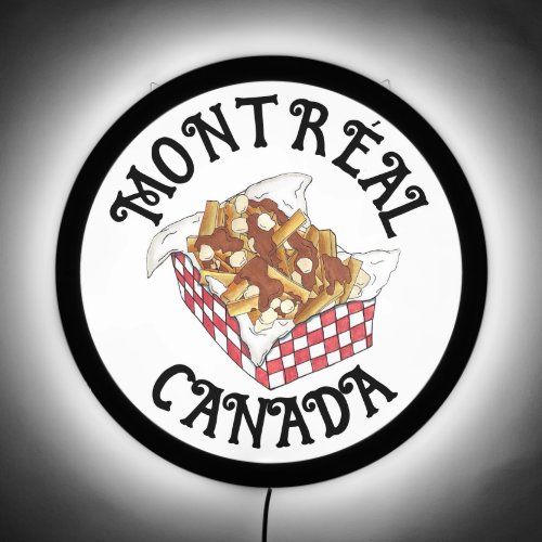 Montral Qubec Canada Canadian Food Poutine LED Sign