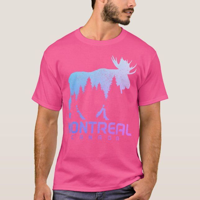 Montreal Quebec Canada Moose Souvenir T-Shirt (Front)