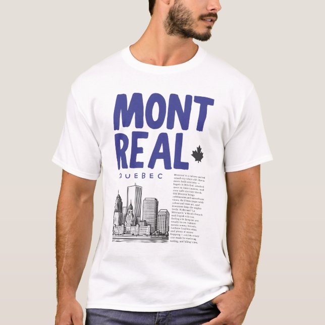 Montreal Quebec Canada skyline  T-Shirt (Front)