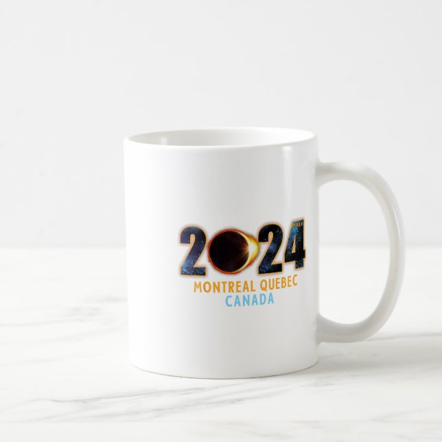 Montreal Quebec Canada Total Solar Eclipse 2024  Coffee Mug (Right)