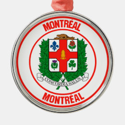 Montreal Round Emblem Metal Ornament