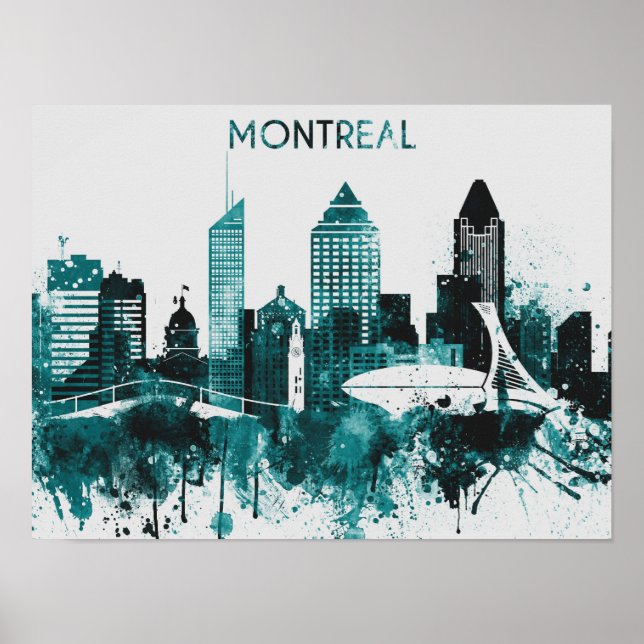 Montreal Skyline Art Poster (Front)