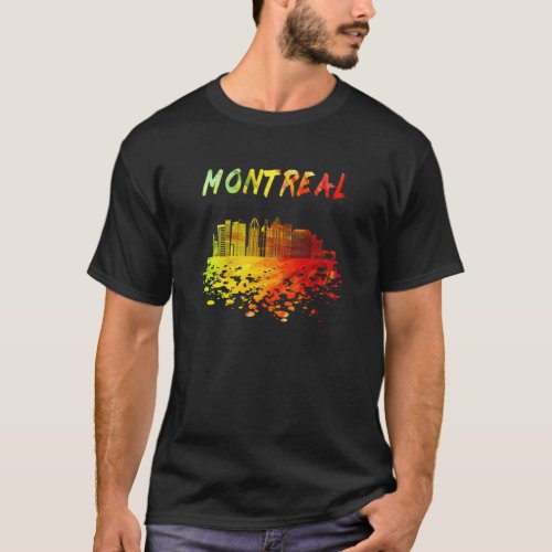 Montreal skyline colorful  gift Canada     T_Shirt