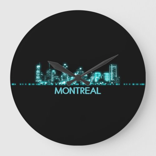 Montreal Skyline Large Clock