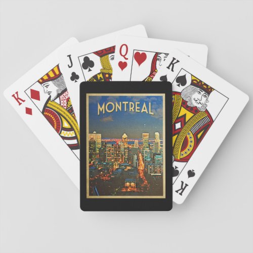 Montreal Skyline Poker Cards