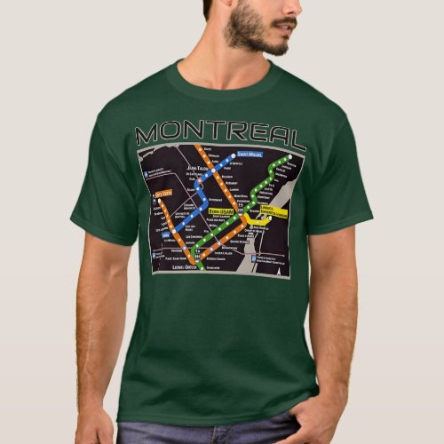 Montreal Transit Metro Art Canadian Heritage Love  T_Shirt