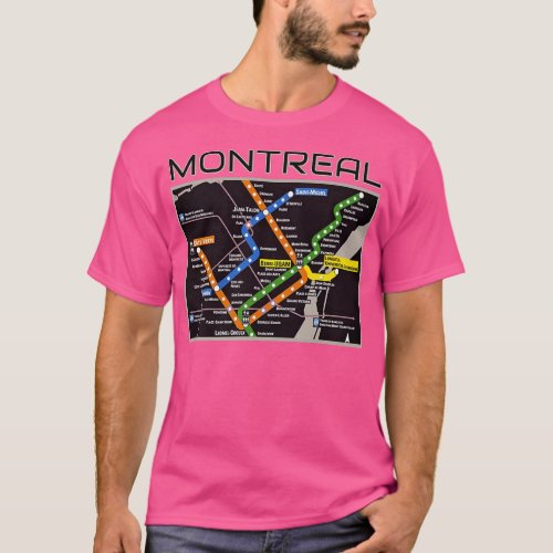Montreal Transit Metro Art Canadian Heritage Love  T_Shirt