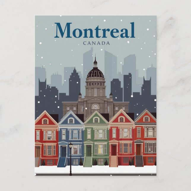 Montreal Victorian Houses Postcard (Front)