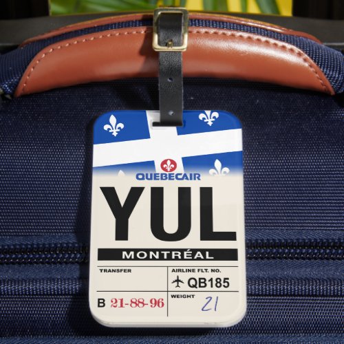 Montral YUL Quebec Airline Luggage Tag