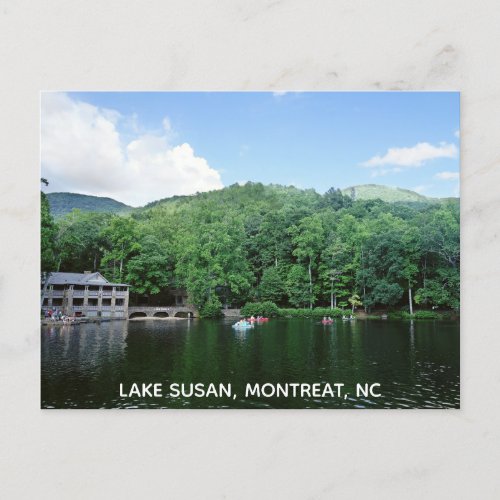Montreat North Carolina Lake Susan Travel Photo Postcard