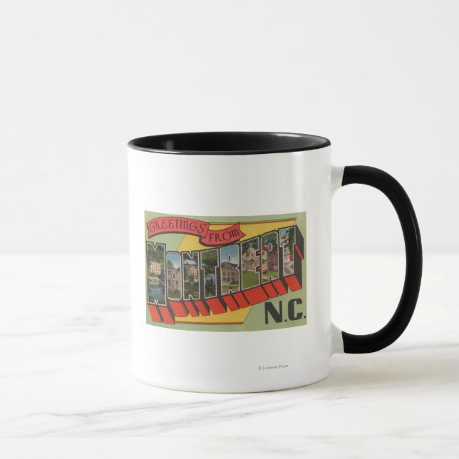 Montreat, North Carolina - Large Letter Scenes Mug (Right)