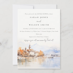 Montreux Switzerland Landscape Couples Shower Invitation