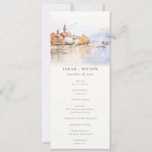 Montreux Switzerland Landscape Wedding Program