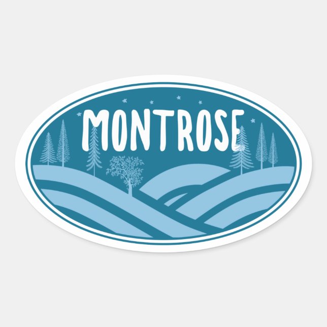 Montrose Colorado Outdoors Oval Sticker (Front)