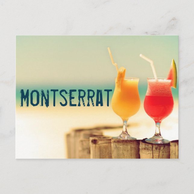 Montserrat cocktails postcard (Front)