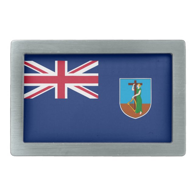 Montserrat Flag Belt Buckle (Front)