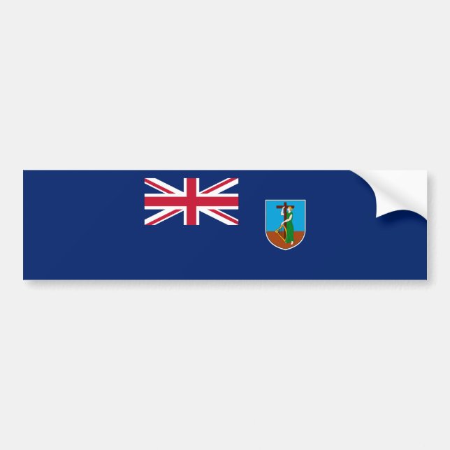Montserrat Flag Bumper Sticker (Front)