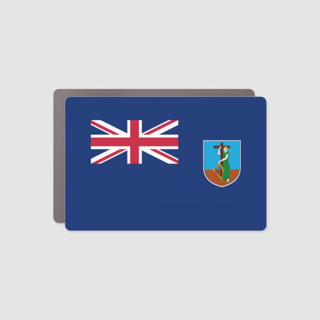 Montserrat Flag Car Magnet (Front)