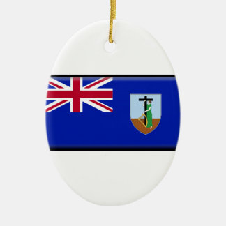 Montserrat Flag Ceramic Ornament