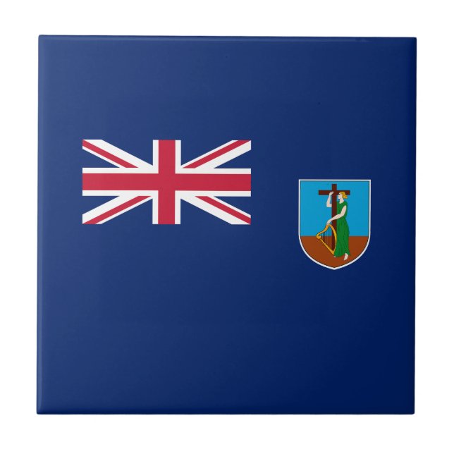 Montserrat Flag Ceramic Tile (Front)
