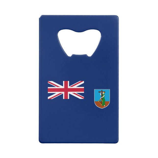 Montserrat Flag Credit Card Bottle Opener (Front)