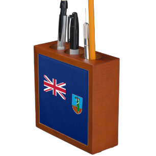 Montserrat Flag Desk Organizer