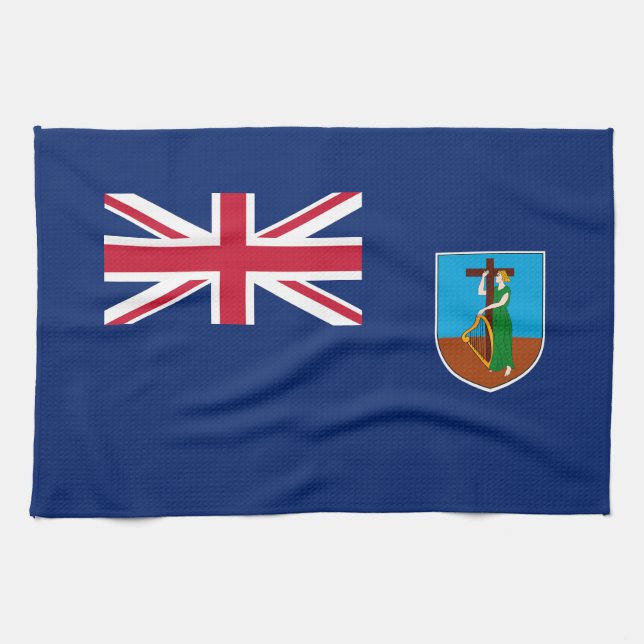 Montserrat Flag Kitchen Towel (Horizontal)