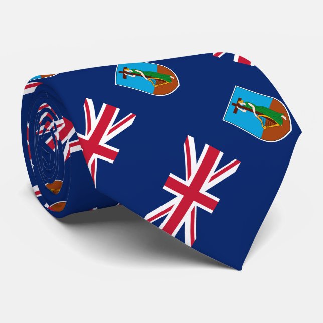 Montserrat Flag Neck Tie (Rolled)