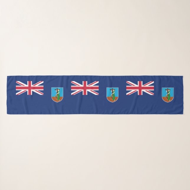 Montserrat Flag Scarf (Front (Horizontal))