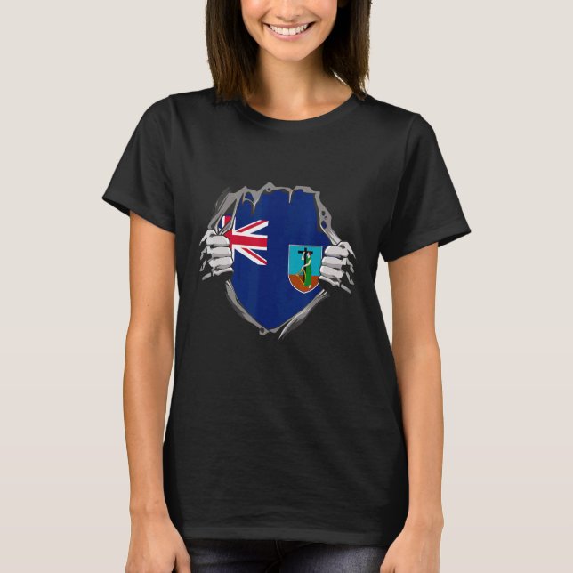 Montserrat Flag T-Shirt (Front)