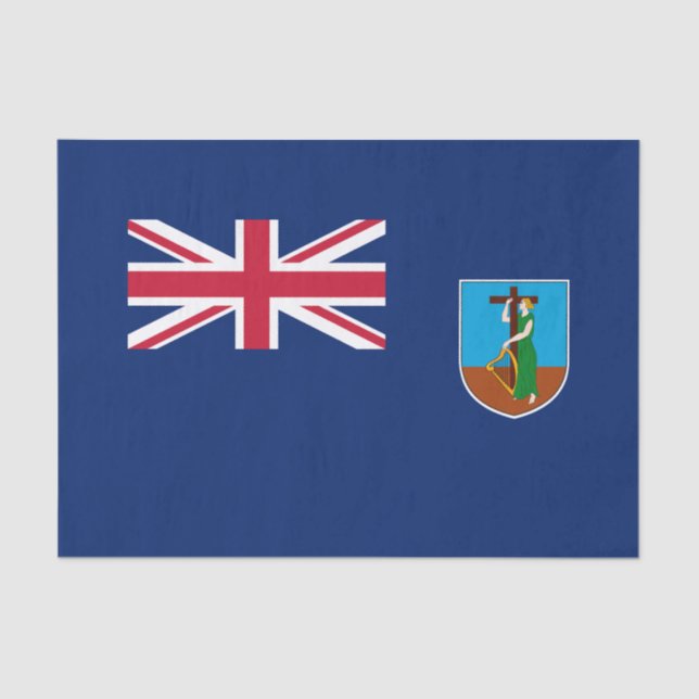Montserrat Flag Tissue Paper (Front)