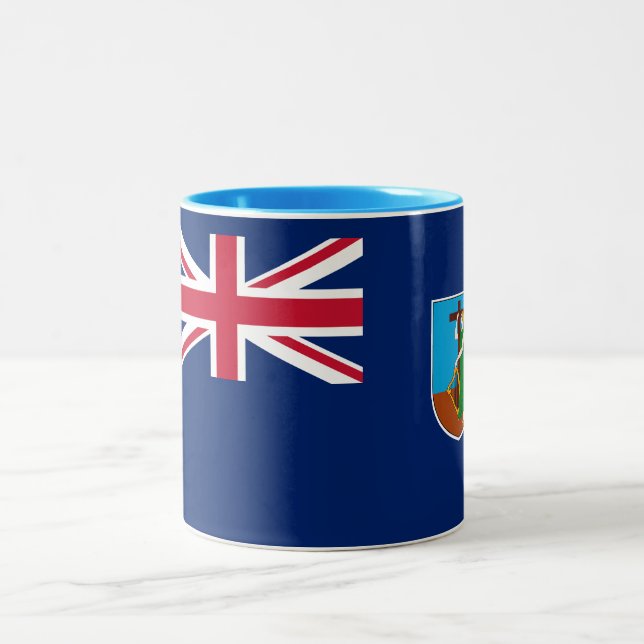 Montserrat Flag Two-Tone Coffee Mug (Center)
