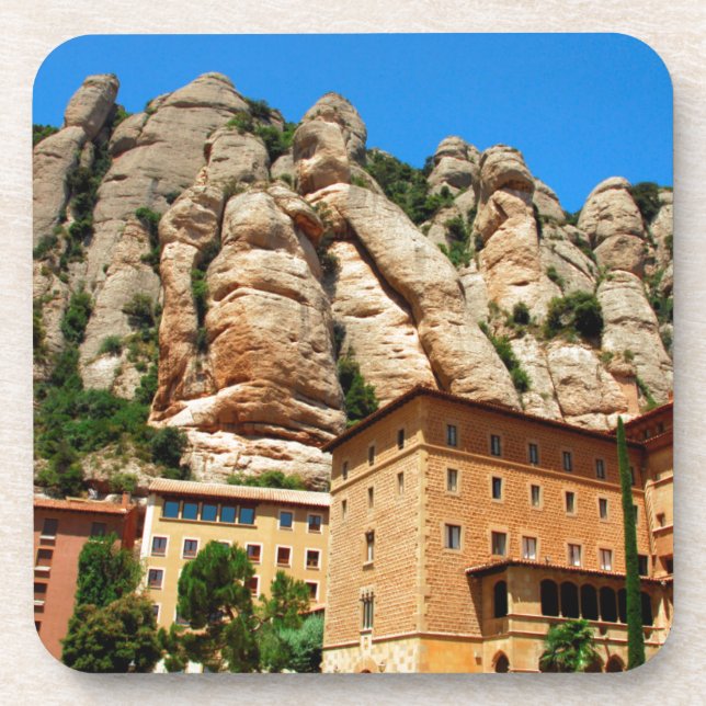 Montserrat Monastery, Catalonia, Spain Beverage Coaster (Front)