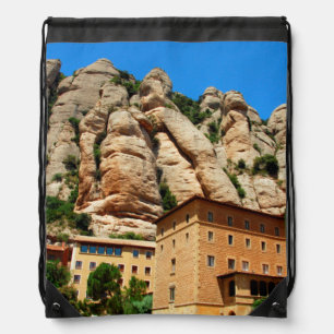 Montserrat Monastery, Catalonia, Spain Drawstring Bag