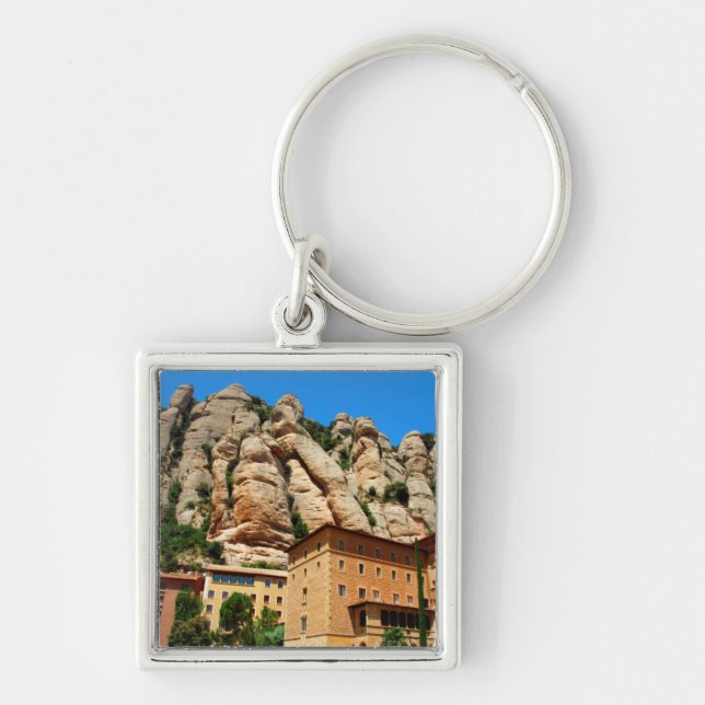 Montserrat Monastery, Catalonia, Spain Keychain (Front)
