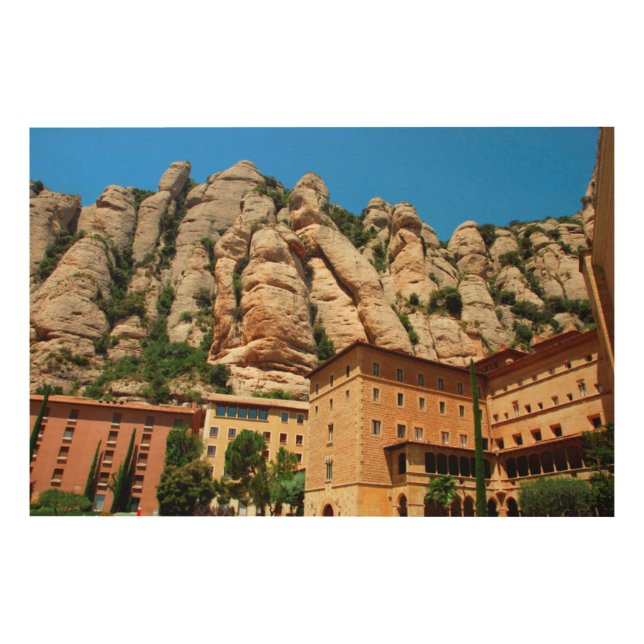 Montserrat Monastery, Catalonia, Spain Wood Wall Decor (Front)