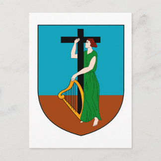 Montserrat Official Coat Of Arms Heraldry Symbol Postcard